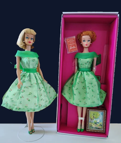 Image direction: a side-by-side comparison of two closely related vintage Barbies where face paint, hair, body or packaging differences reward close inspection. Avoid a simple decade collage.