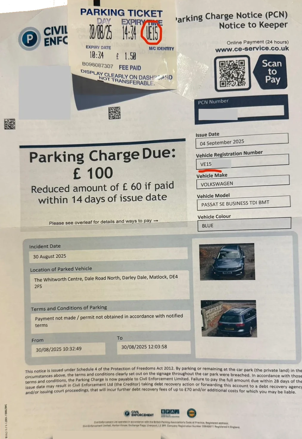 Image direction: a present-day group of genuinely disposable printed objects - till receipt, takeaway menu, event wristband, flyer, delivery label, parking ticket or local leaflet - photographed without nostalgic styling.