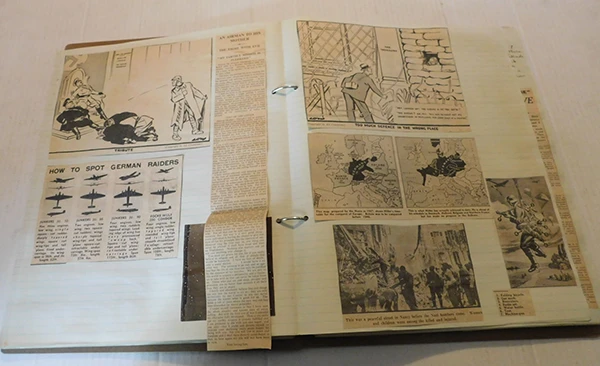 Image direction: an intact scrapbook page, campaign file, travel archive or event group where tickets, photographs, programmes, receipts and notes visibly make more sense together than separately.